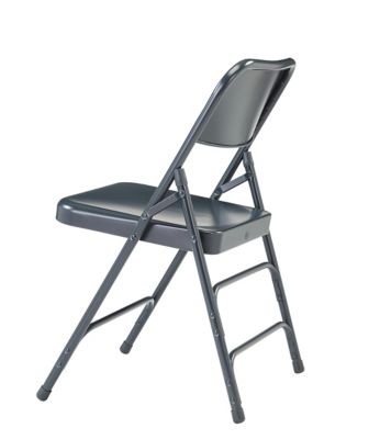 Image showing 4 th National Public Seating 300 Series Deluxe All-Steel Triple Brace Double Hinge Folding Chairs, 480 lb. Capacity, 4-Pack