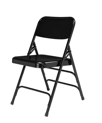 Image showing  300 Series Deluxe All-Steel Triple Brace Double Hinge Folding Chairs, 480 lb. Capacity, 4-Pack