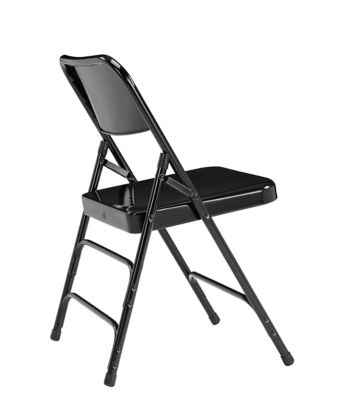 Image showing  300 Series Deluxe All-Steel Triple Brace Double Hinge Folding Chairs, 480 lb. Capacity, 4-Pack