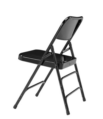 Image showing  300 Series Deluxe All-Steel Triple Brace Double Hinge Folding Chairs, 480 lb. Capacity, 4-Pack