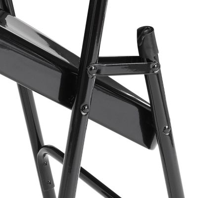 Image showing 5 th National Public Seating 300 Series Deluxe All-Steel Triple Brace Double Hinge Folding Chairs, 480 lb. Capacity, 4-Pack