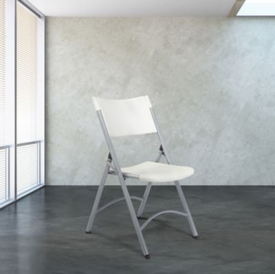 Image showing 8 th National Public Seating 600 Series Heavy-Duty Plastic Folding Chairs, 300 lb. Capacity, 4-Pack