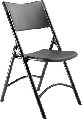 Image showing 1 th National Public Seating 600 Series Heavy-Duty Plastic Folding Chairs, 300 lb. Capacity, 4-Pack
