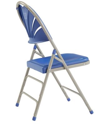 Image showing  1100 Series Deluxe Fan Back with Triple Brace Double Hinge Folding Chairs, 480 lb. Capacity, 4-Pack