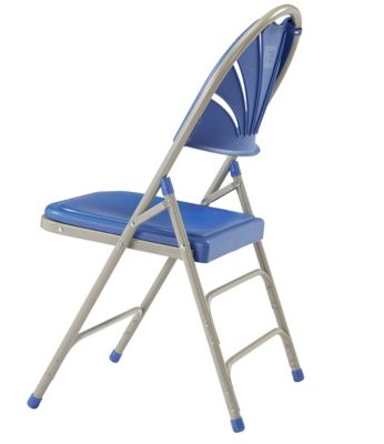 Image showing  1100 Series Deluxe Fan Back with Triple Brace Double Hinge Folding Chairs, 480 lb. Capacity, 4-Pack