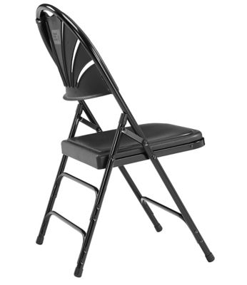 Image showing 3 th National Public Seating 1100 Series Deluxe Fan Back with Triple Brace Double Hinge Folding Chairs, 480 lb. Capacity, 4-Pack