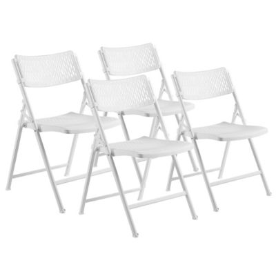 National Public Seating AirFlex Series Premium Polypropylene Folding Chairs, 4-Pack