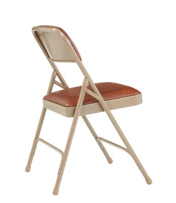 Image showing 3 th National Public Seating 1200 Series Premium Vinyl Upholstered Double Hinge Folding Chairs, 480 lb. Capacity, 4-Pack