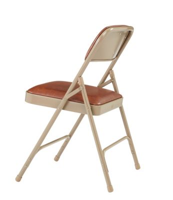 Image showing 4 th National Public Seating 1200 Series Premium Vinyl Upholstered Double Hinge Folding Chairs, 480 lb. Capacity, 4-Pack
