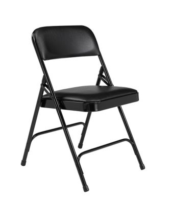 Image showing 1 th National Public Seating 1200 Series Premium Vinyl Upholstered Double Hinge Folding Chairs, 480 lb. Capacity, 4-Pack