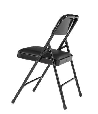 Image showing 4 th National Public Seating 1200 Series Premium Vinyl Upholstered Double Hinge Folding Chairs, 480 lb. Capacity, 4-Pack