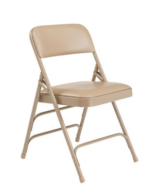 Image showing  1300 Series Premium Vinyl Upholstered Triple Brace Double Hinge Folding Chairs, 480 lb. Capacity, 4-Pack