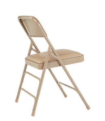 Image showing  1300 Series Premium Vinyl Upholstered Triple Brace Double Hinge Folding Chairs, 480 lb. Capacity, 4-Pack