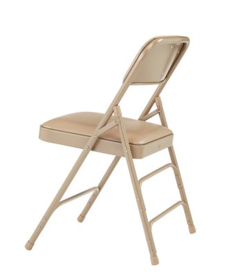 Image showing  1300 Series Premium Vinyl Upholstered Triple Brace Double Hinge Folding Chairs, 480 lb. Capacity, 4-Pack