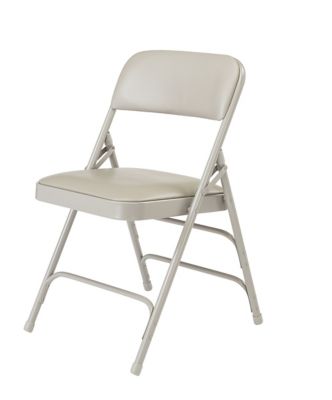 Image showing  1300 Series Premium Vinyl Upholstered Triple Brace Double Hinge Folding Chairs, 480 lb. Capacity, 4-Pack