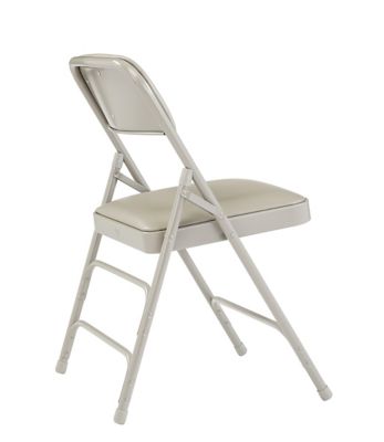 Image showing  1300 Series Premium Vinyl Upholstered Triple Brace Double Hinge Folding Chairs, 480 lb. Capacity, 4-Pack