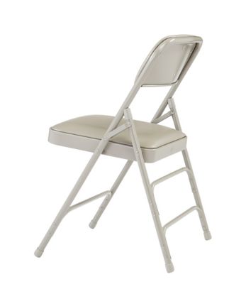 Image showing  1300 Series Premium Vinyl Upholstered Triple Brace Double Hinge Folding Chairs, 480 lb. Capacity, 4-Pack