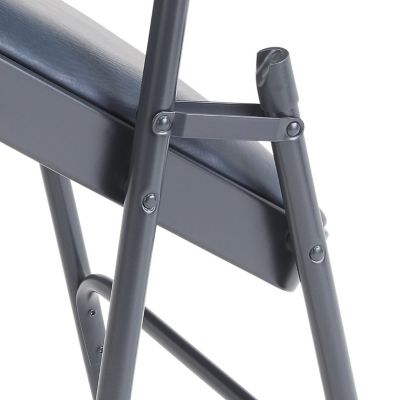 Image showing  1300 Series Premium Vinyl Upholstered Triple Brace Double Hinge Folding Chairs, 480 lb. Capacity, 4-Pack