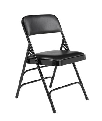 Image showing  1300 Series Premium Vinyl Upholstered Triple Brace Double Hinge Folding Chairs, 480 lb. Capacity, 4-Pack