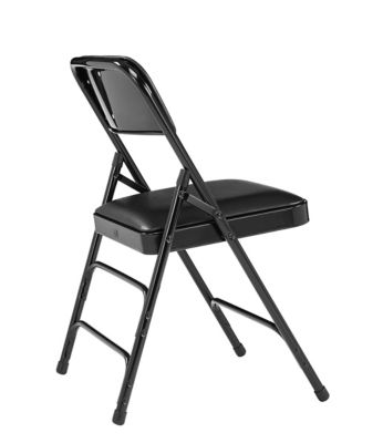 Image showing  1300 Series Premium Vinyl Upholstered Triple Brace Double Hinge Folding Chairs, 480 lb. Capacity, 4-Pack