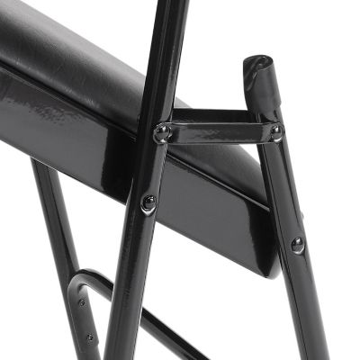 Image showing 5 th National Public Seating 1300 Series Premium Vinyl Upholstered Triple Brace Double Hinge Folding Chairs, 480 lb. Capacity, 4-Pack