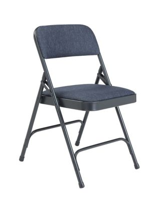 Image showing  2200 Series Deluxe Fabric Upholstered Double Hinge Premium Folding Chairs, 480 lb. Capacity, 4-Pack