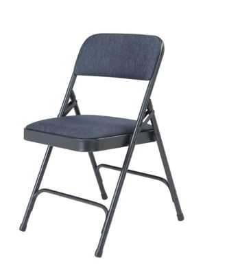 Image showing  2200 Series Deluxe Fabric Upholstered Double Hinge Premium Folding Chairs, 480 lb. Capacity, 4-Pack