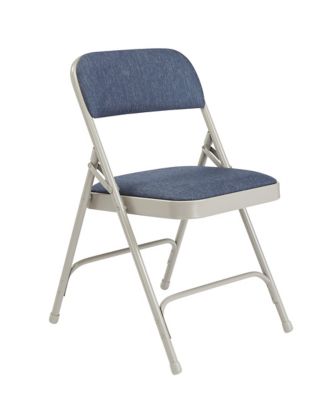 Image showing  2200 Series Deluxe Fabric Upholstered Double Hinge Premium Folding Chairs, 480 lb. Capacity, 4-Pack