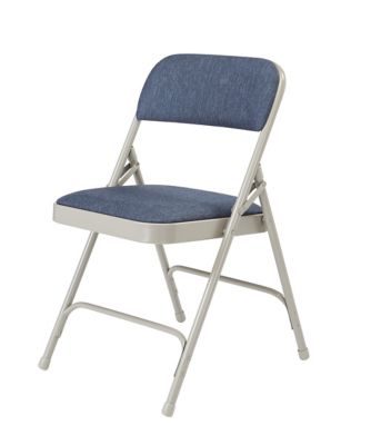 Image showing  2200 Series Deluxe Fabric Upholstered Double Hinge Premium Folding Chairs, 480 lb. Capacity, 4-Pack
