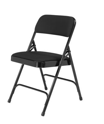 Image showing  2200 Series Deluxe Fabric Upholstered Double Hinge Premium Folding Chairs, 480 lb. Capacity, 4-Pack