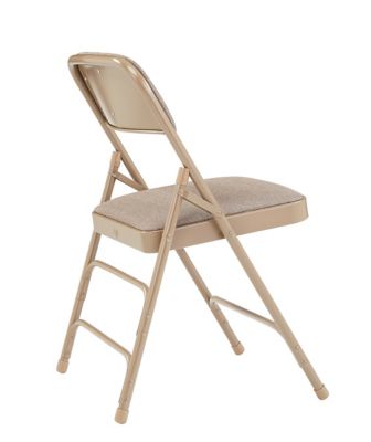 Image showing  2300 Series Deluxe Fabric Upholstered Triple Brace Premium Folding Chairs, 480 lb. Capacity, 4-Pack
