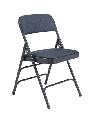 Image showing  2300 Series Deluxe Fabric Upholstered Triple Brace Premium Folding Chairs, 480 lb. Capacity, 4-Pack