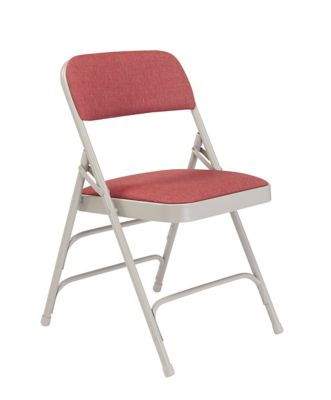 Image showing  2300 Series Deluxe Fabric Upholstered Triple Brace Premium Folding Chairs, 480 lb. Capacity, 4-Pack