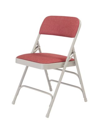 Image showing  2300 Series Deluxe Fabric Upholstered Triple Brace Premium Folding Chairs, 480 lb. Capacity, 4-Pack