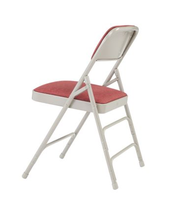 Image showing  2300 Series Deluxe Fabric Upholstered Triple Brace Premium Folding Chairs, 480 lb. Capacity, 4-Pack