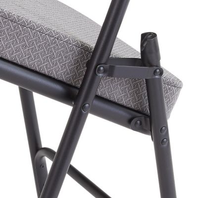 Image showing 5 th National Public Seating 3200 Series Premium 2 in. Fabric Upholstered Double Hinge Folding Chairs, 300 lb. Capacity, 2-Pack