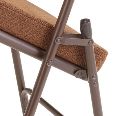 Image showing 5 th National Public Seating 3200 Series Premium 2 in. Fabric Upholstered Double Hinge Folding Chairs, 300 lb. Capacity, 2-Pack