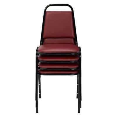 Image showing  9100 Vinyl Stack Chairs, Steel Frame, 4-Pack