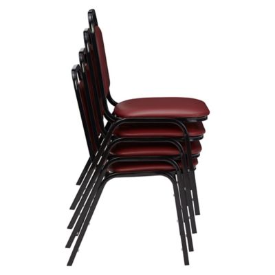 Image showing  9100 Vinyl Stack Chairs, Steel Frame, 4-Pack
