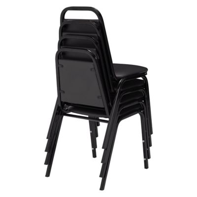 Image showing  9100 Vinyl Stack Chairs, Steel Frame, 4-Pack