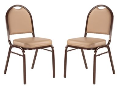 National Public Seating 9200 Vinyl Stack Chairs, Steel, 2-Pack