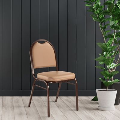 Image showing 7 th National Public Seating 9200 Vinyl Stack Chairs, 2-Pack