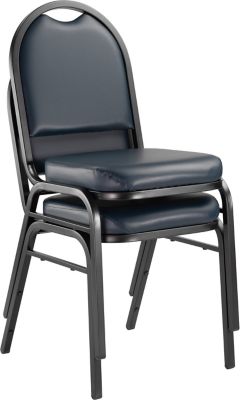 Image showing  9200 Vinyl Stack Chairs, Steel Sandtex Frame, 2-Pack