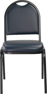 Image showing  9200 Vinyl Stack Chairs, Steel Sandtex Frame, 2-Pack