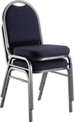 Image showing  9200 Fabric Stack Chairs, Blue, 2-Pack