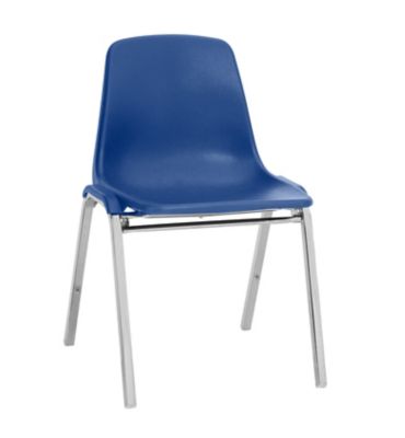 National Public Seating 8100 Series Poly Shell Stacking Chair, Blue