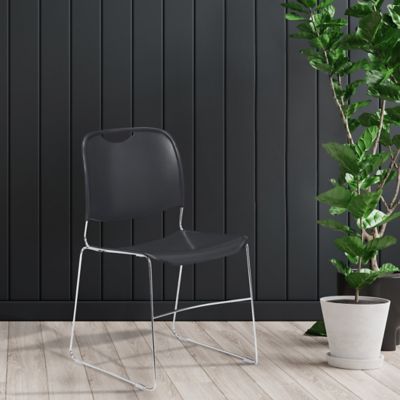 Image showing 9 th National Public Seating 8500 Series Plastic Stacking Chairs, 4-Pack