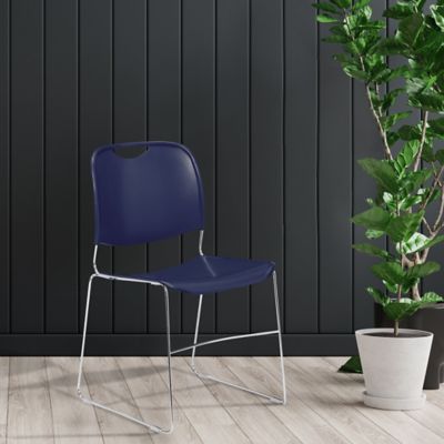 Image showing 7 th National Public Seating 8500 Series Plastic Stacking Chairs, 4-Pack