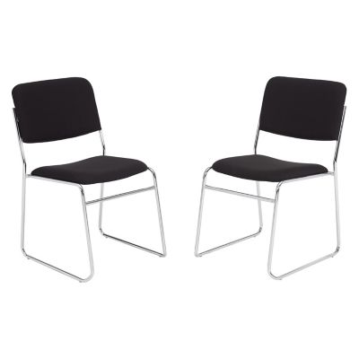 National Public Seating 8600 Series Fabric Stacking Chairs, Gray, 2 pk.