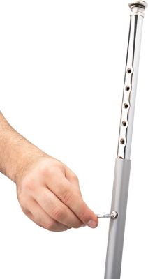 Image showing  Height-Adjustable Steel Stools, 2-Pack, 19-27 in., Gray